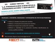 Curso virtual "La producción científica: comunicación y difusión